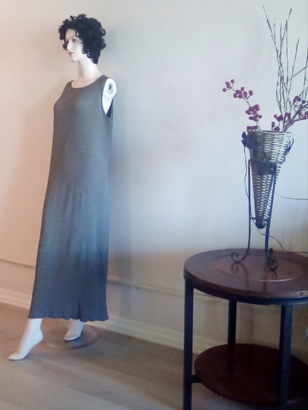 Eileen Fisher Vintage Long Maxi Dress USA Size S/M Bust 37" Doubled